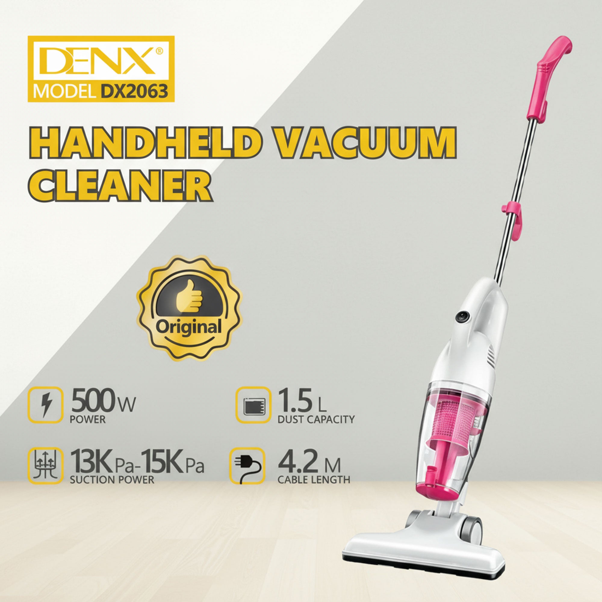 مكنسة Denx لا سلكية بضمان عامين